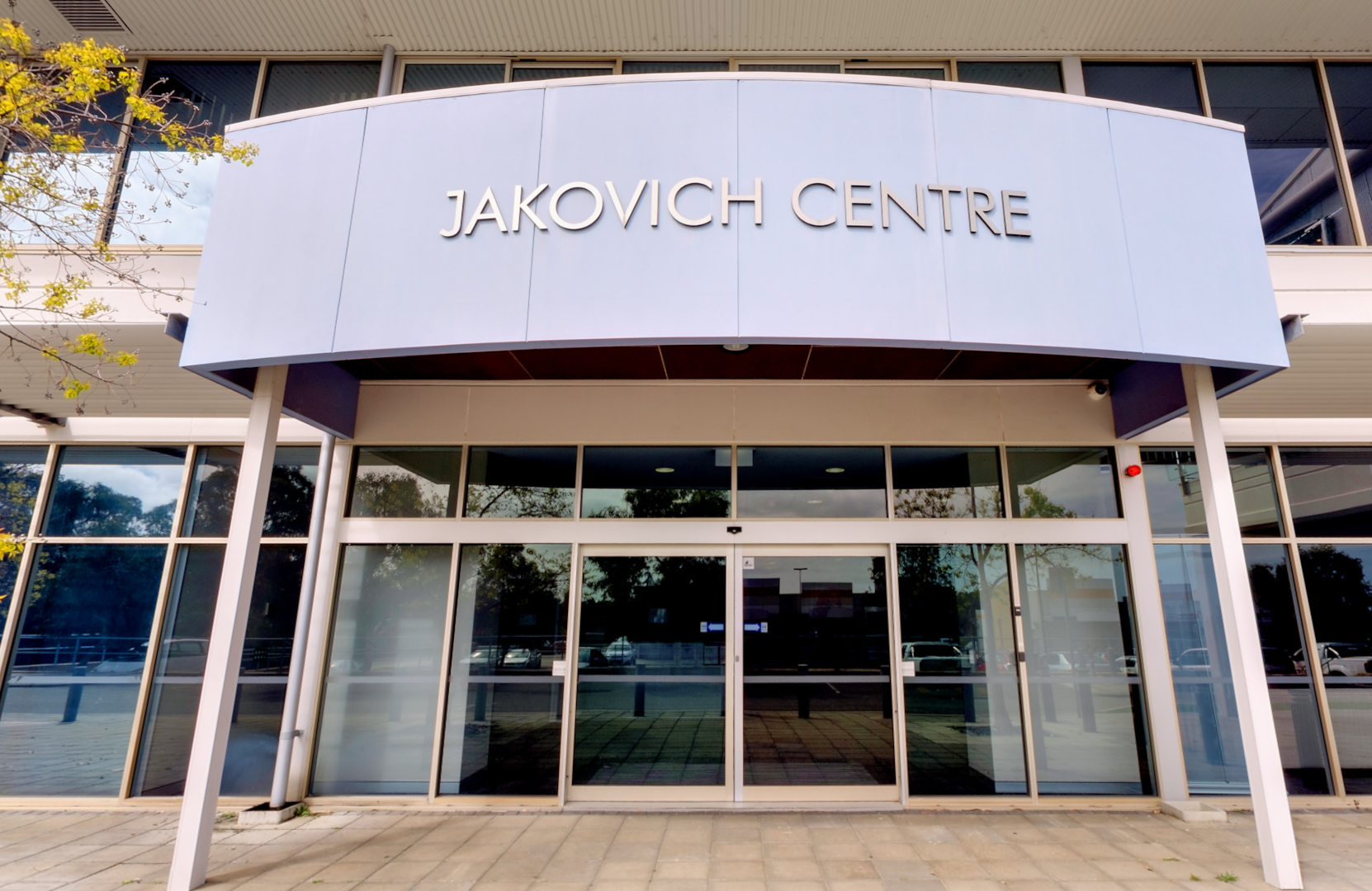 main entrance to the Jakovich Centre