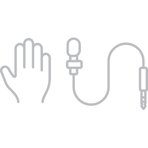 Hand help and lapel mics icon
